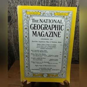NATIONAL GEOGRAPHIC December 1954 CONGO TO CAIRO Viking Festival VTG